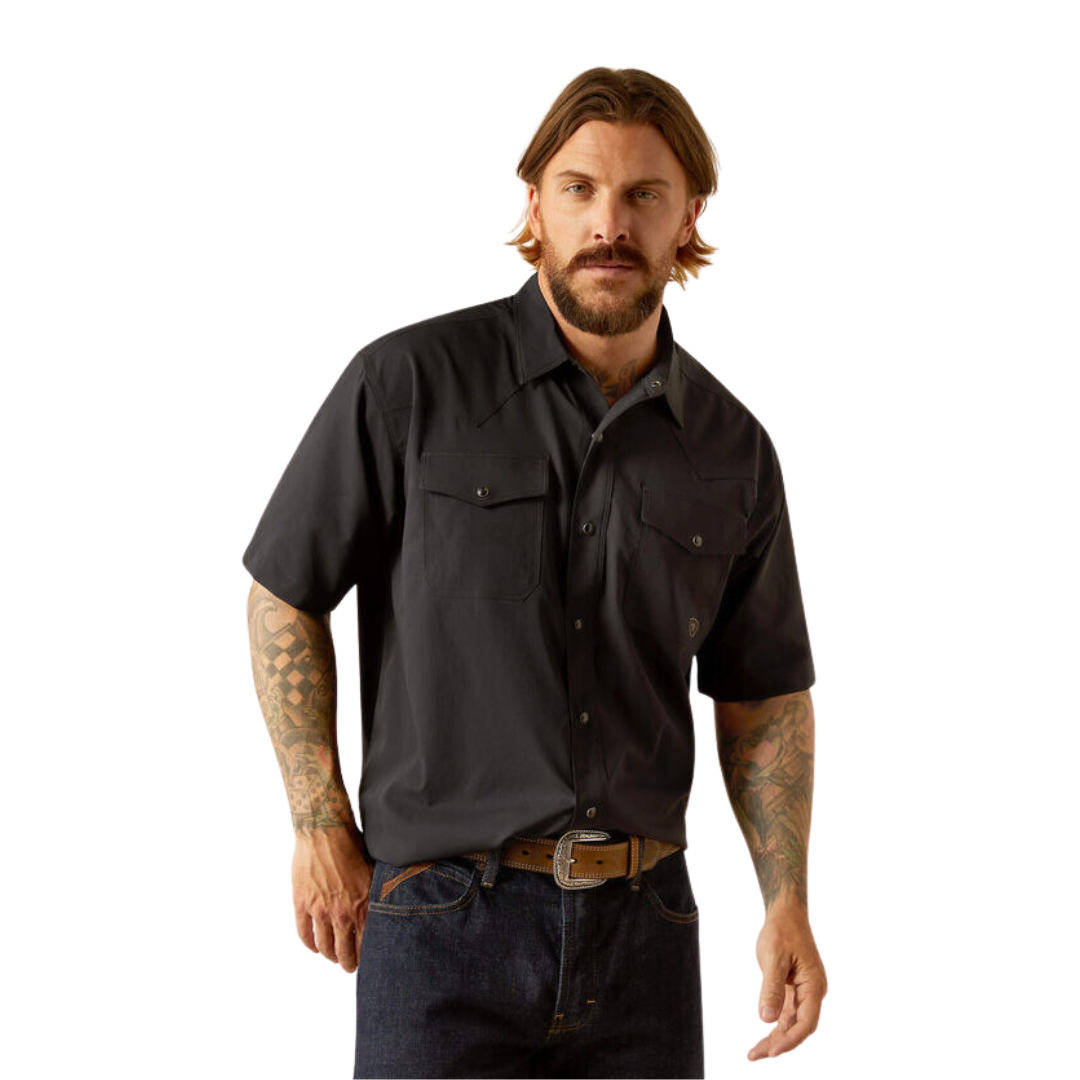 Ariat Men's Western Venttek Classic Fit Black Shirt