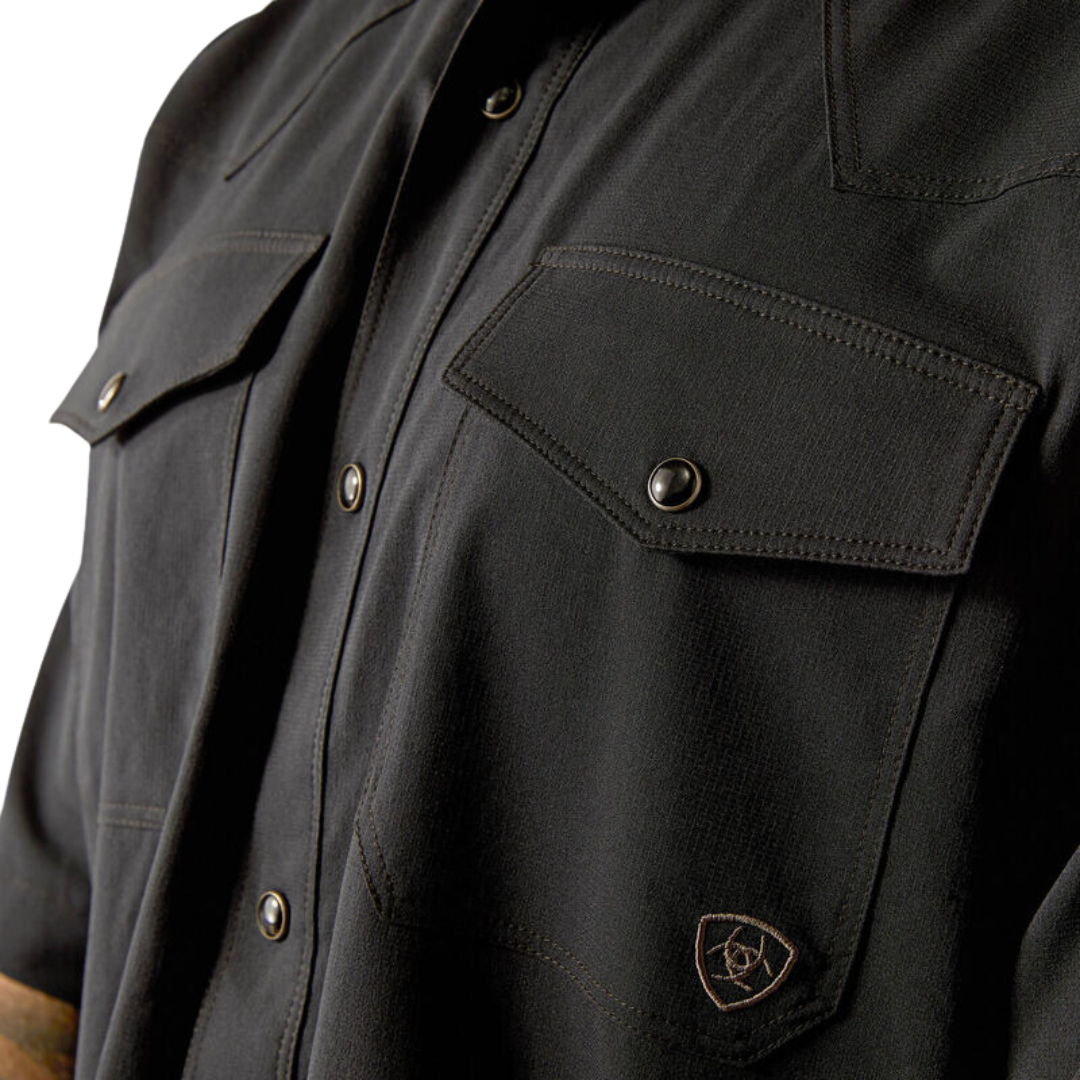 Ariat Men's Western Venttek Classic Fit Black Shirt