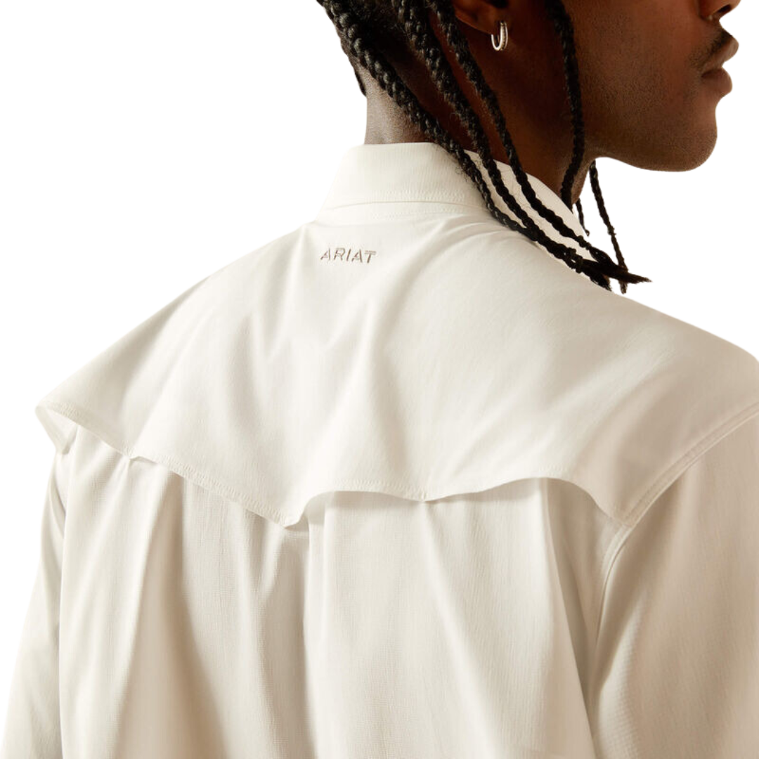 Ariat Men's Western Venttek Classic Fit White Shirt