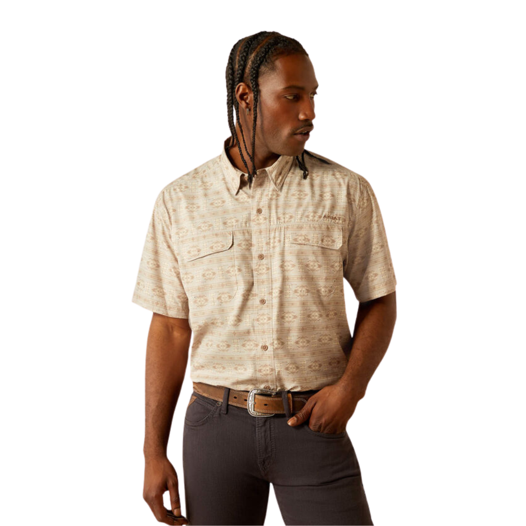 Ariat Men's Venttek Outbound Taupe Grey Shirt