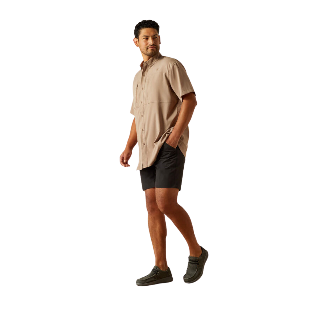 Ariat Men's Venttek Classic Fit Taupe Grey Shirt