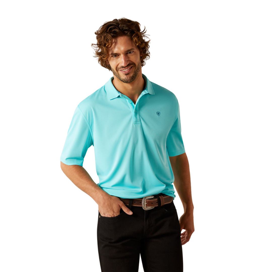 Ariat Men's Tek Polo Radiance Blue Shirt