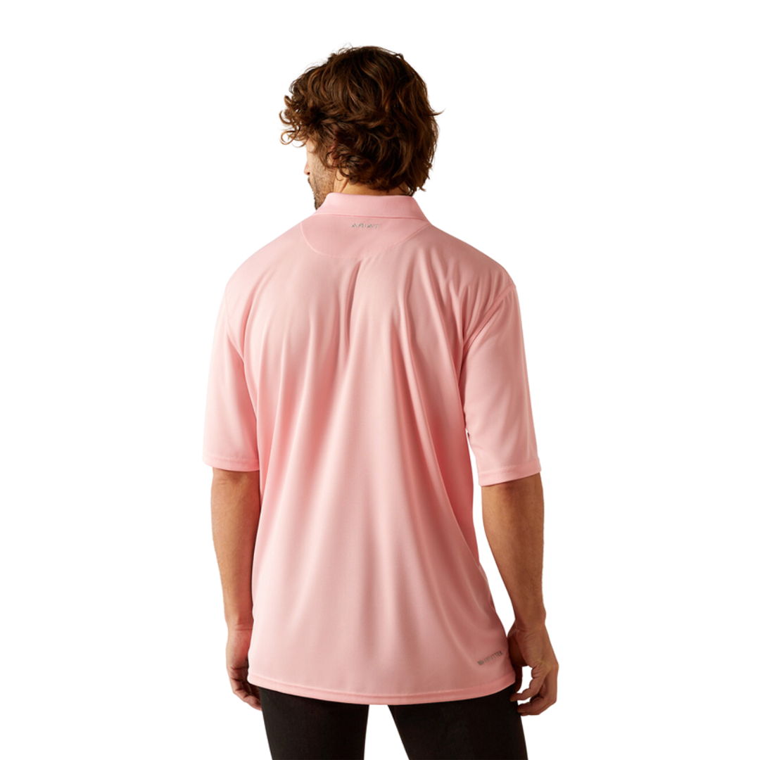 Ariat Men's Tek Polo Pink Shirt