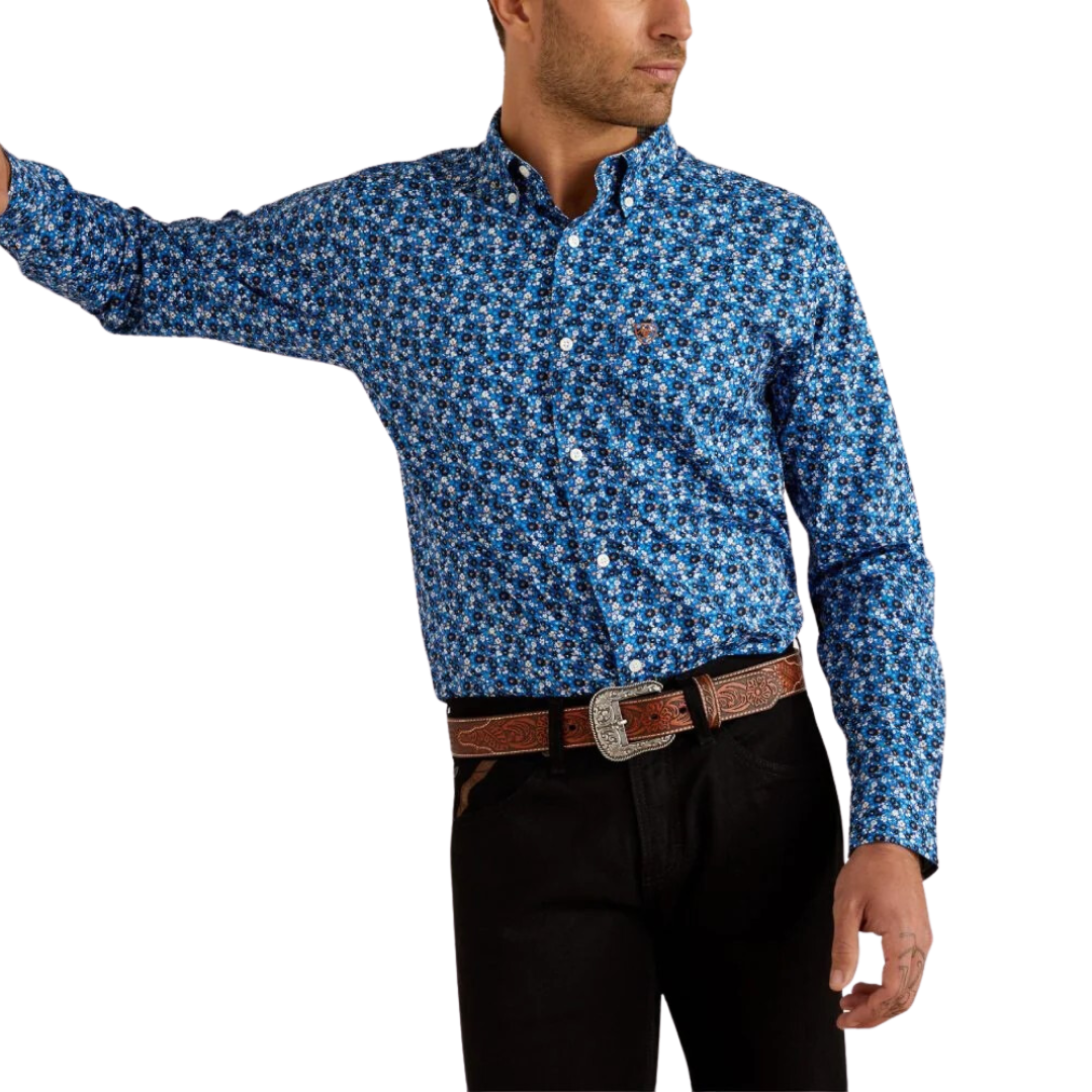 Ariat Men's Brighton Long Sleeve Blue Shirt