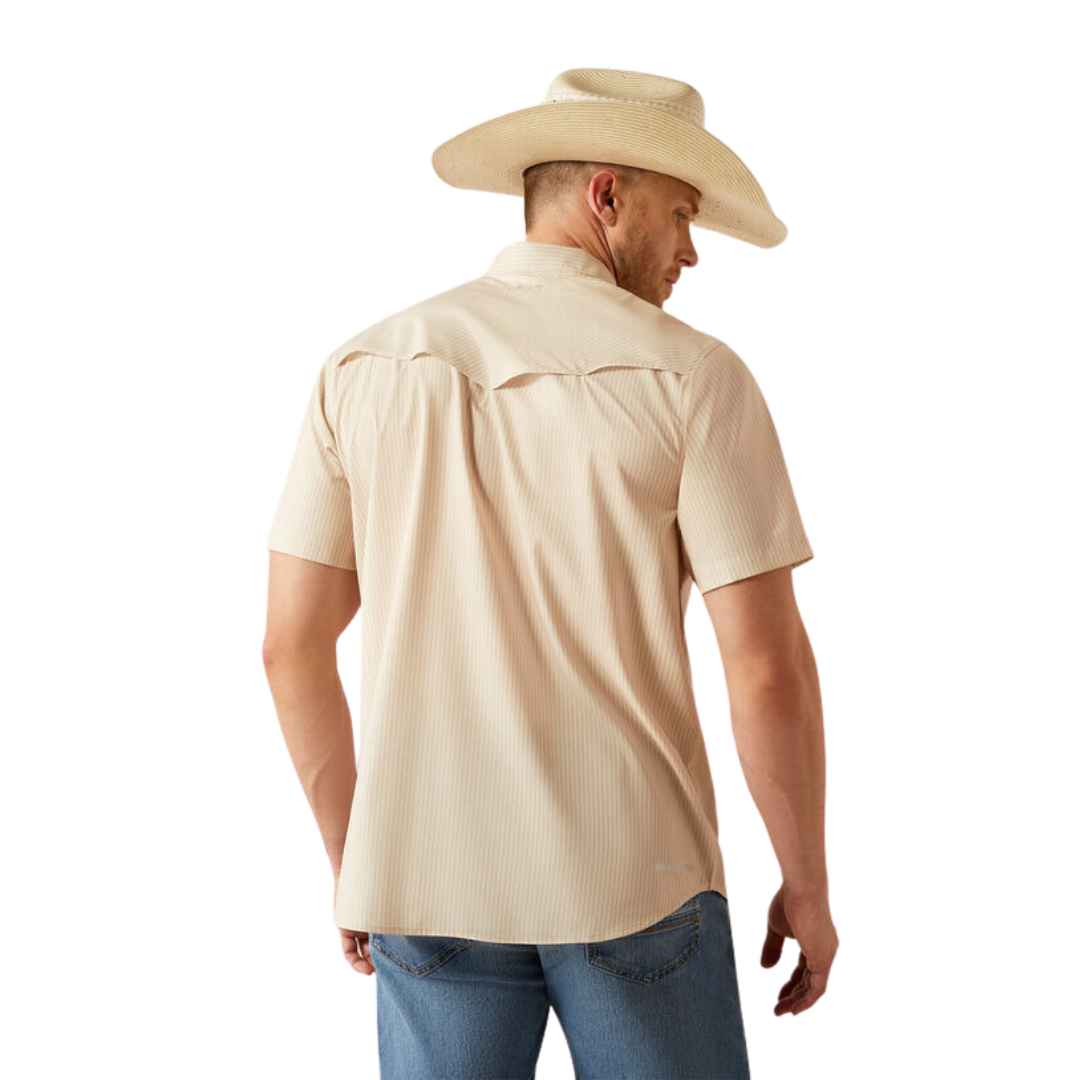 Ariat Men's Venttek Western Fitted Tan Shirt