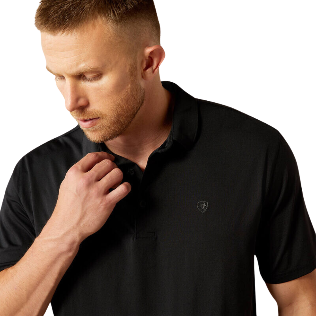 Ariat Men's 360 Airflow Polo Black Shirt
