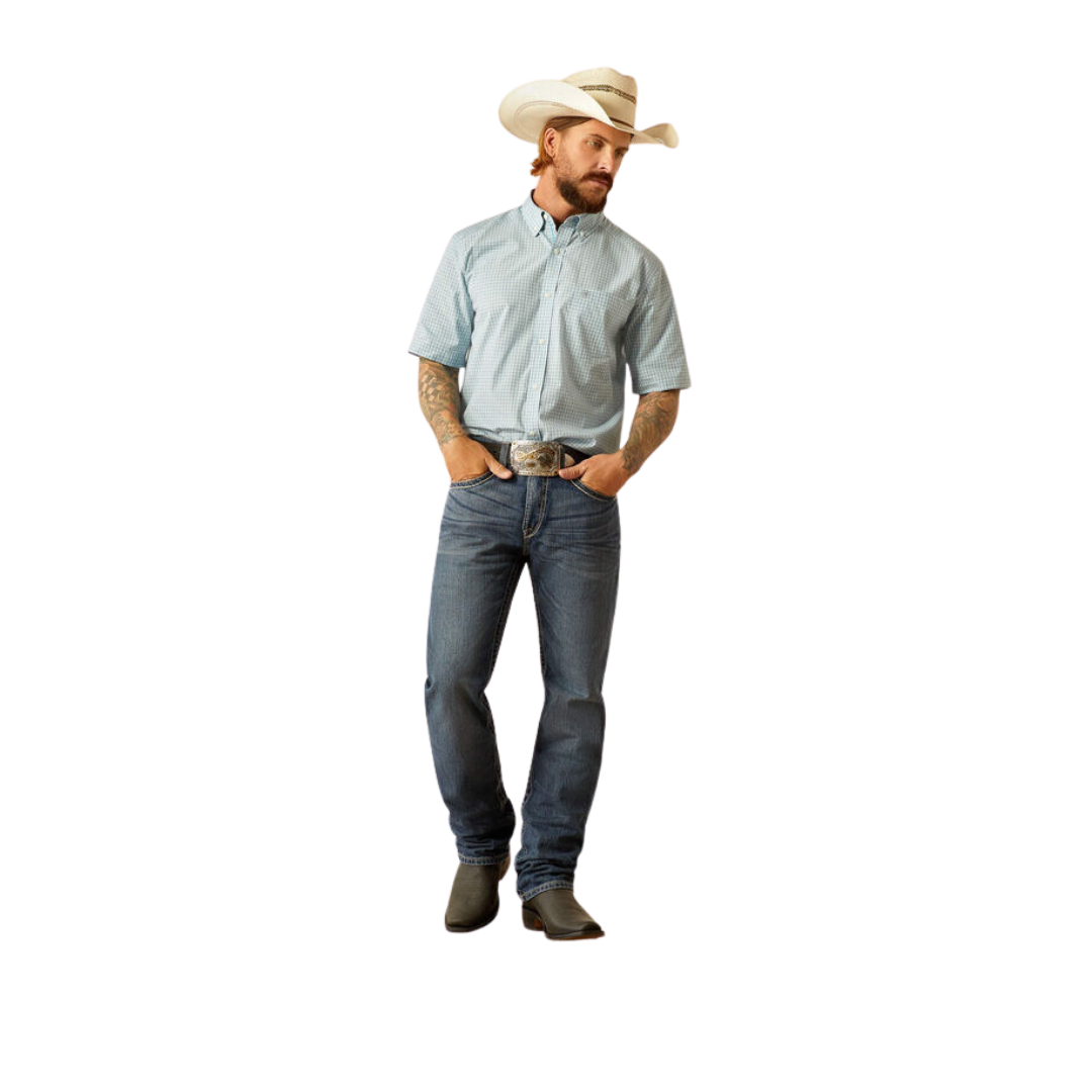 Ariat Men's Pro Series Glennie Turquoise Shirt