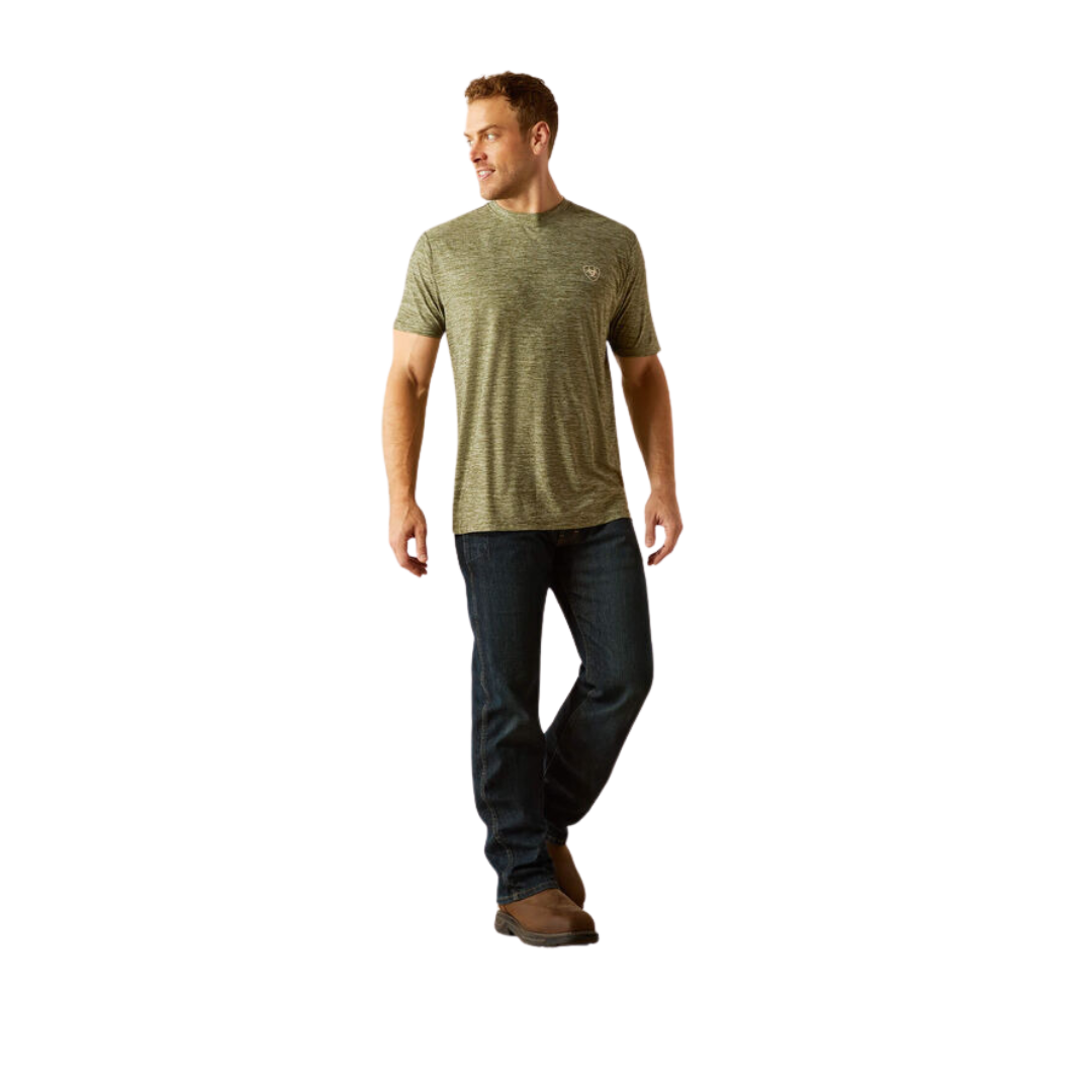 Ariat Men's Tree Bark Camo Charger Dark Olive Tee Shirt