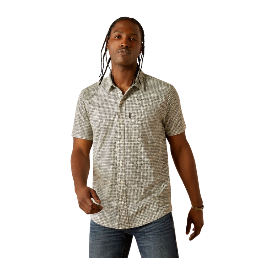 Ariat Men's Retro Button Down White Shirt