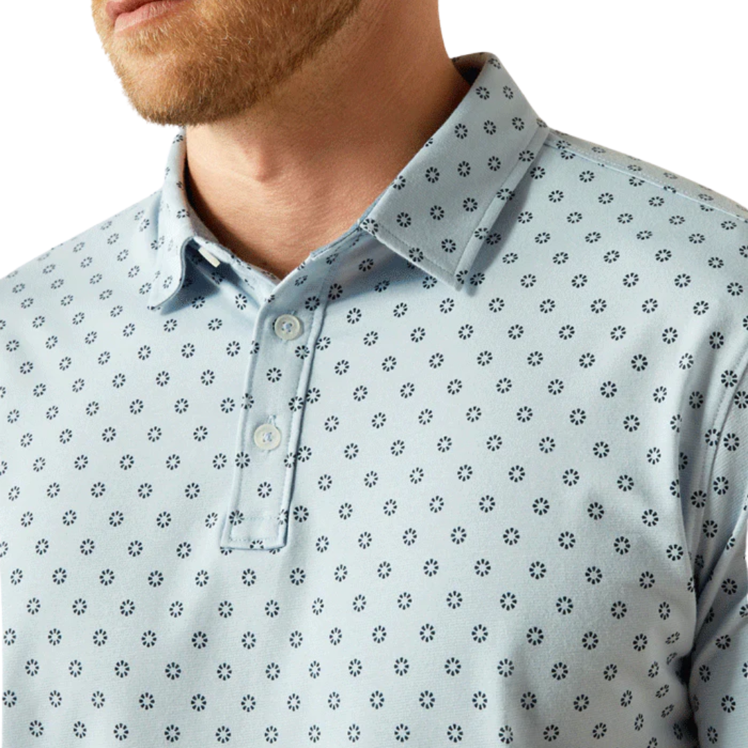 Ariat Men's Retro Polo Cashmere Blue Shirt