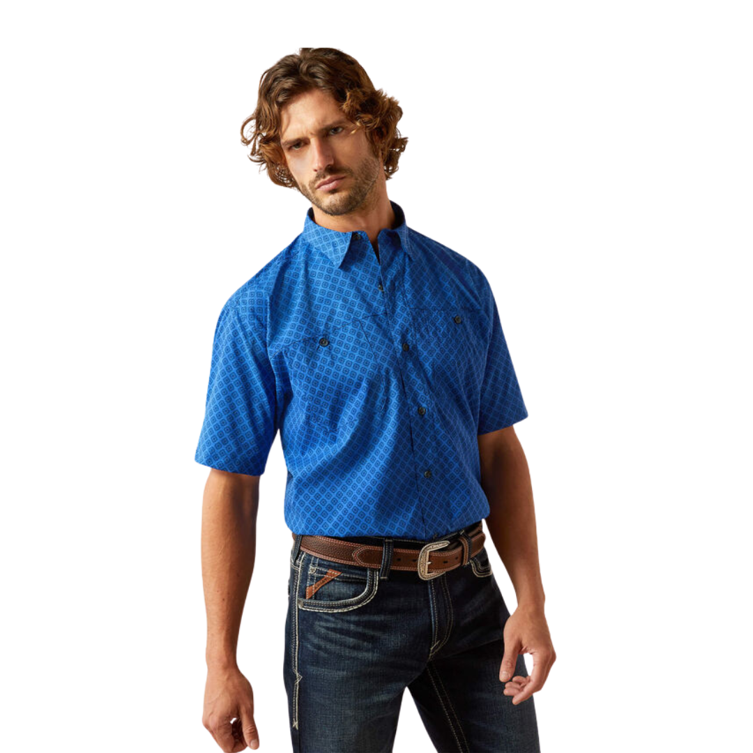 Ariat Men's 360 Airflow Classic Fit Olympian Blue Shirt