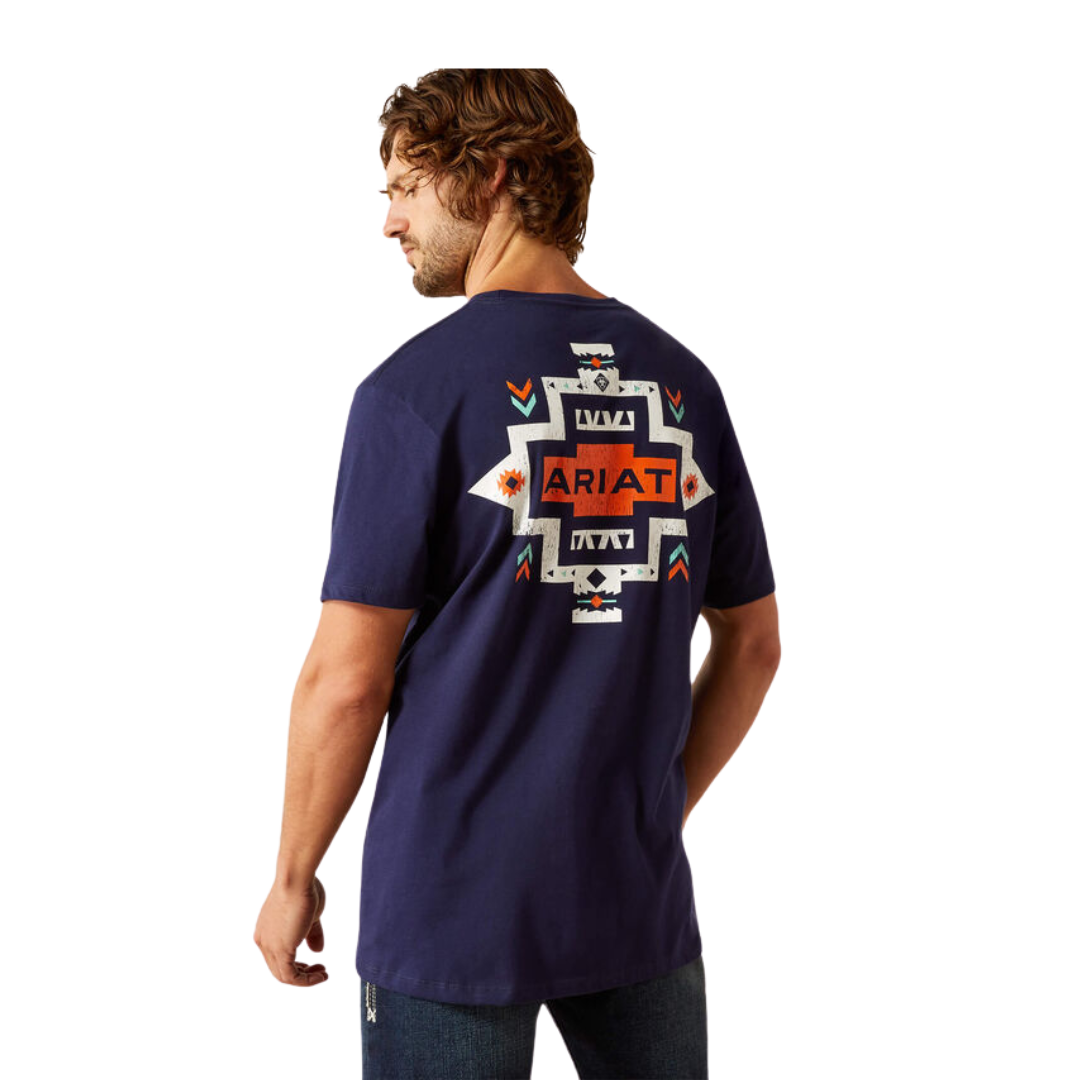 Ariat Men's Southwest Pocket Classic Blue Tee Shirt