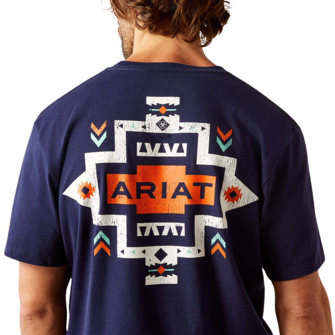 Ariat Men's Southwest Pocket Classic Blue Tee Shirt