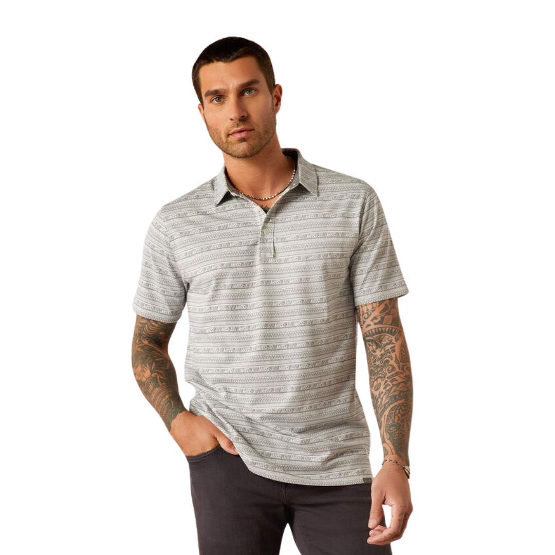 Ariat Men's Retro Polo Grey Shirt