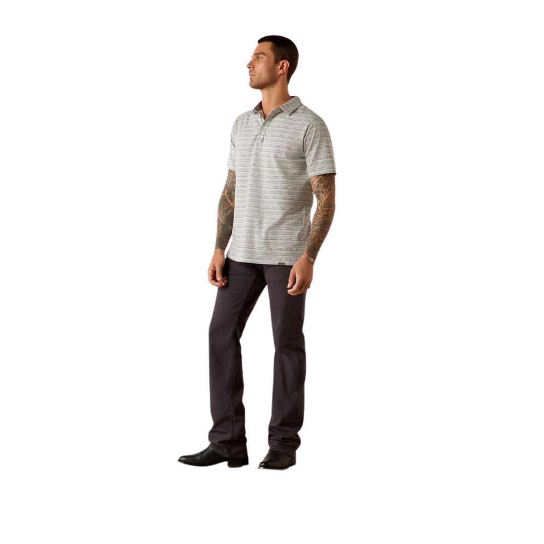 Ariat Men's Retro Polo Grey Shirt