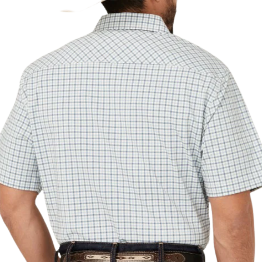 Kimes Ranch Men's Tucco Plaid Button Down Blue Shirt