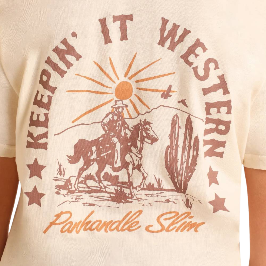 Panhandle Slim Men's Keepin It Western Natural Tee Shirt