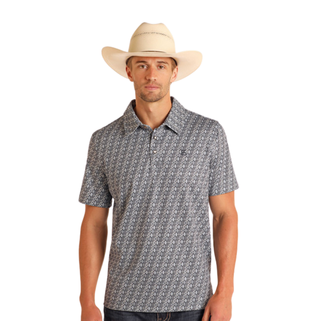 Panhandle Slim Men's Lack Diamond Snap Print Shirt