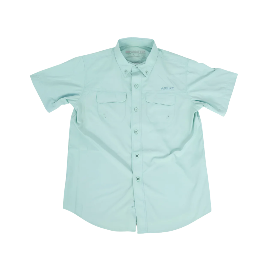 Ariat Youth Boy's VentTEK Outbound Aqua Shirt