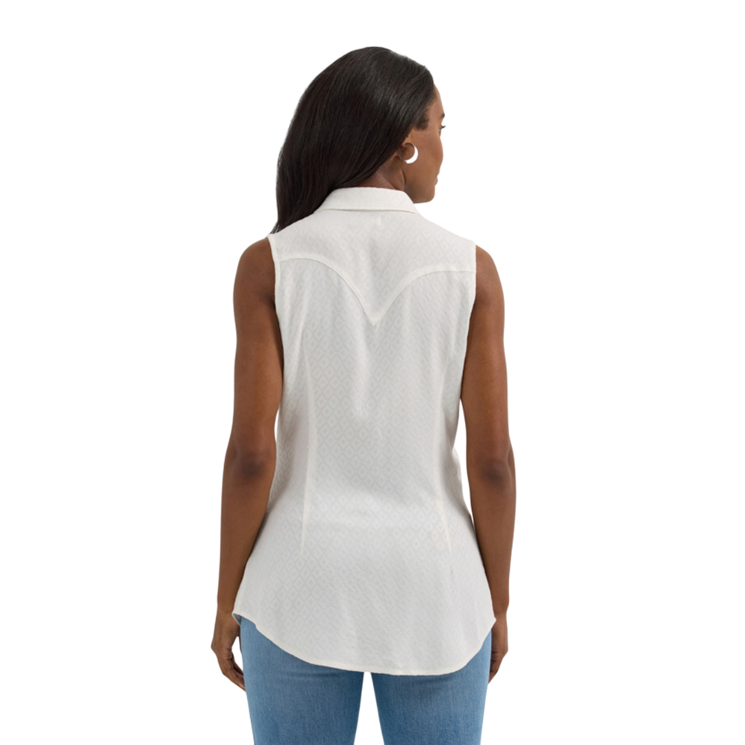 Wrangler Women's Western Slim White Shirt
