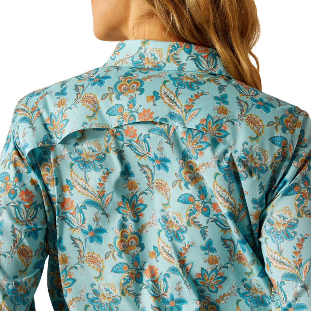 Ariat Women's VentTEK Stretch Blue Paisley Floral Shirt