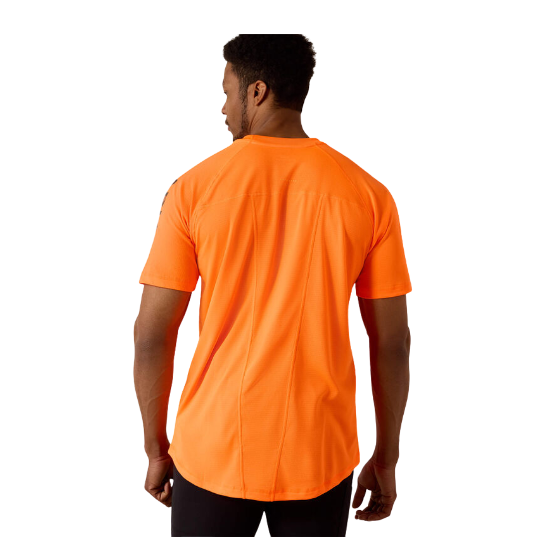 Ariat Men's Rebar Heat Neon Orange Tee Shirt