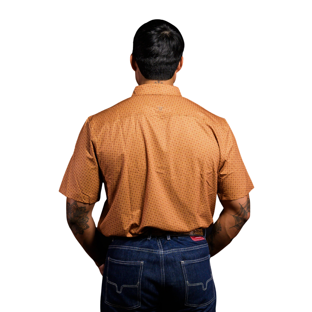 Ferrell Men's The Michael Printed Orange Shirt