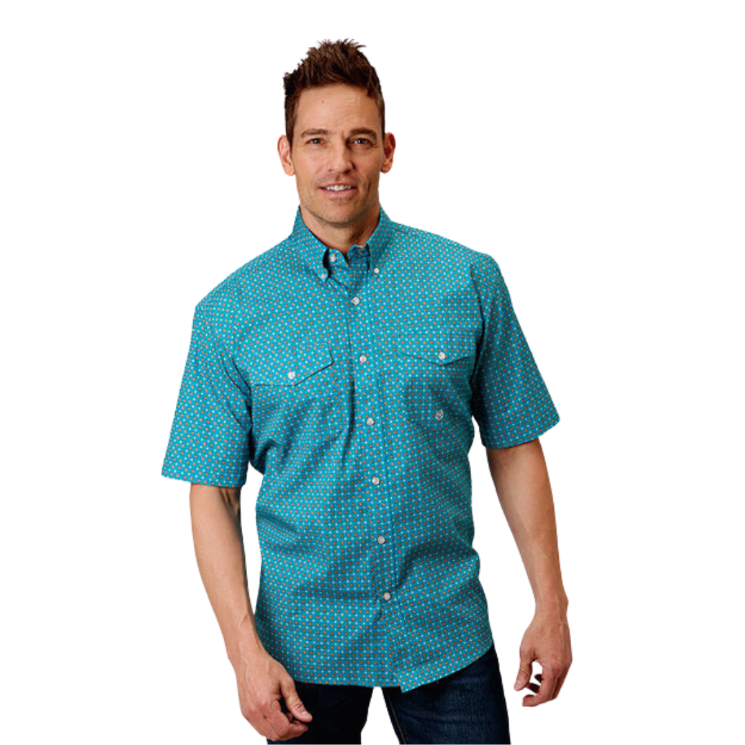 Roper Men's Foulard Turquoise Shirt