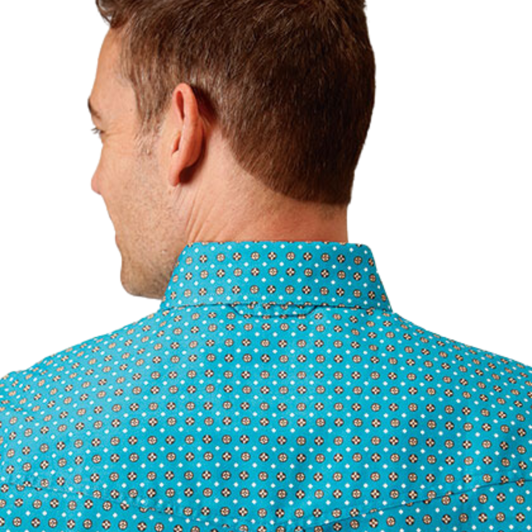 Roper Men's Foulard Turquoise Shirt