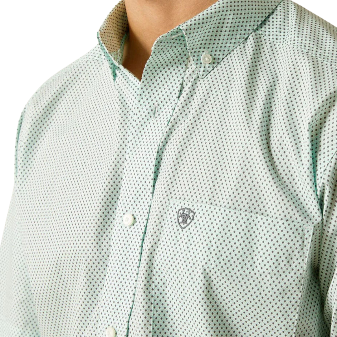Ariat Men's Jordan Fitted Turquoise Shirt