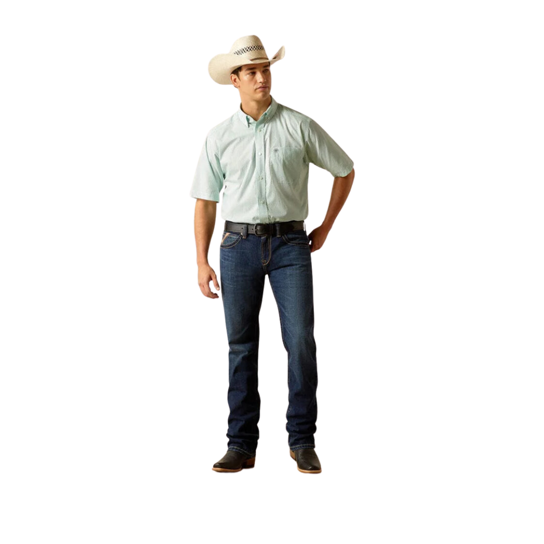 Ariat Men's Jordan Fitted Turquoise Shirt