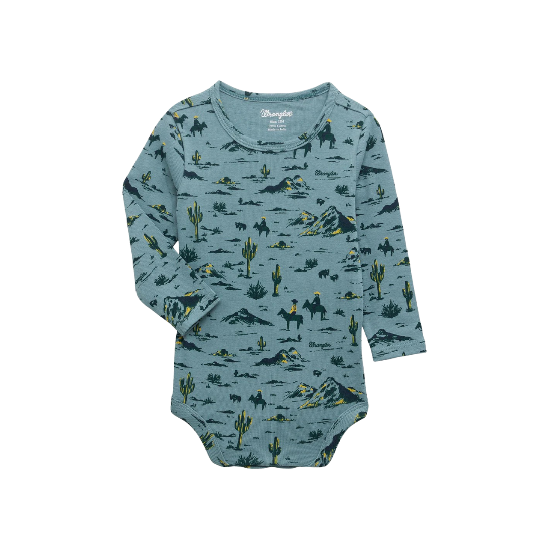 Wrangler Baby Onesie Knit Turquoise
