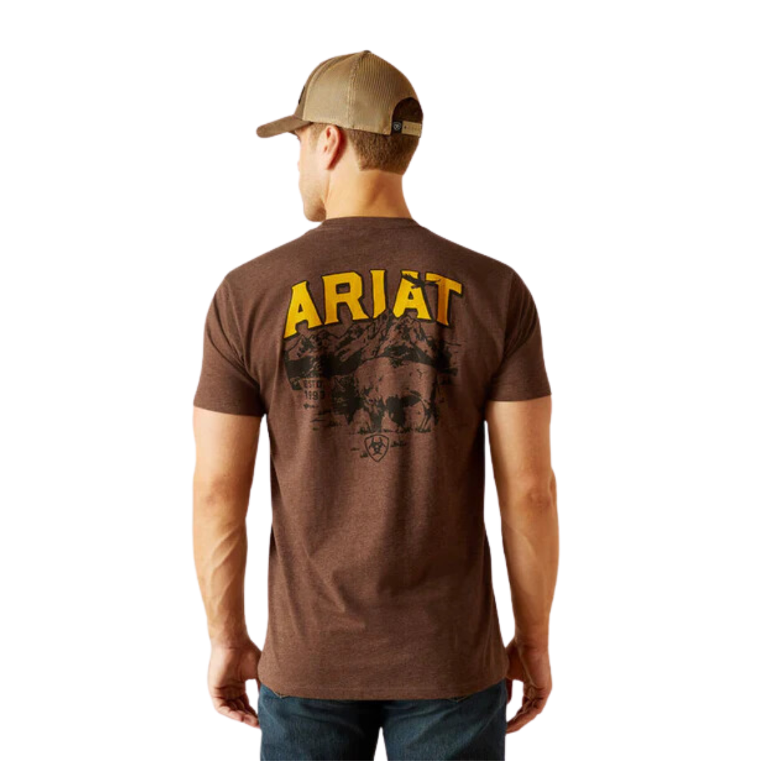 Ariat Men's Bison Sketch Shield Tee Shirt