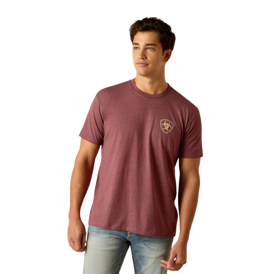 Ariat Men's Serape Burgundy Tee Shirt
