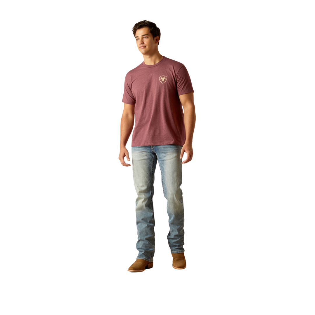 Ariat Men's Serape Burgundy Tee Shirt