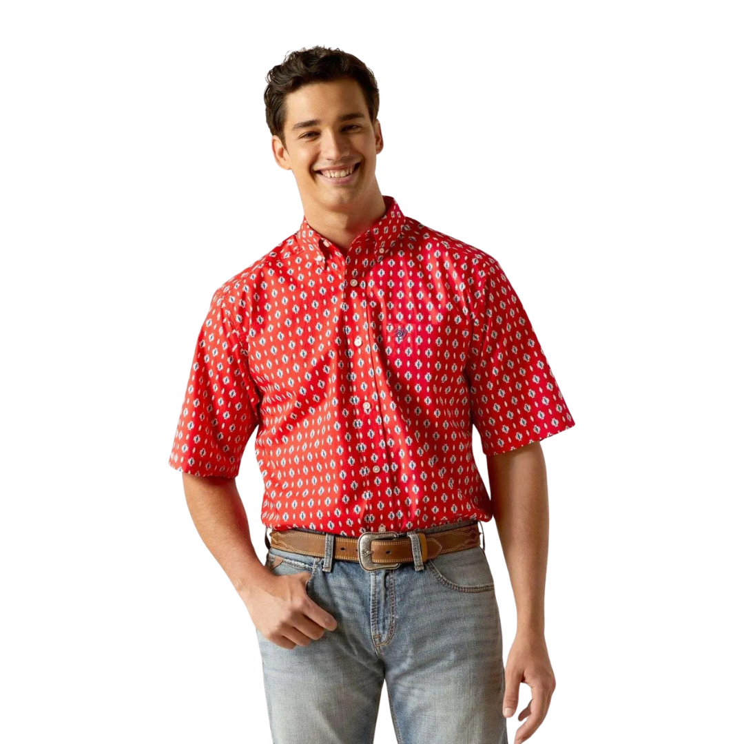 Ariat Men's Short Sleeve Decker Red Shirt