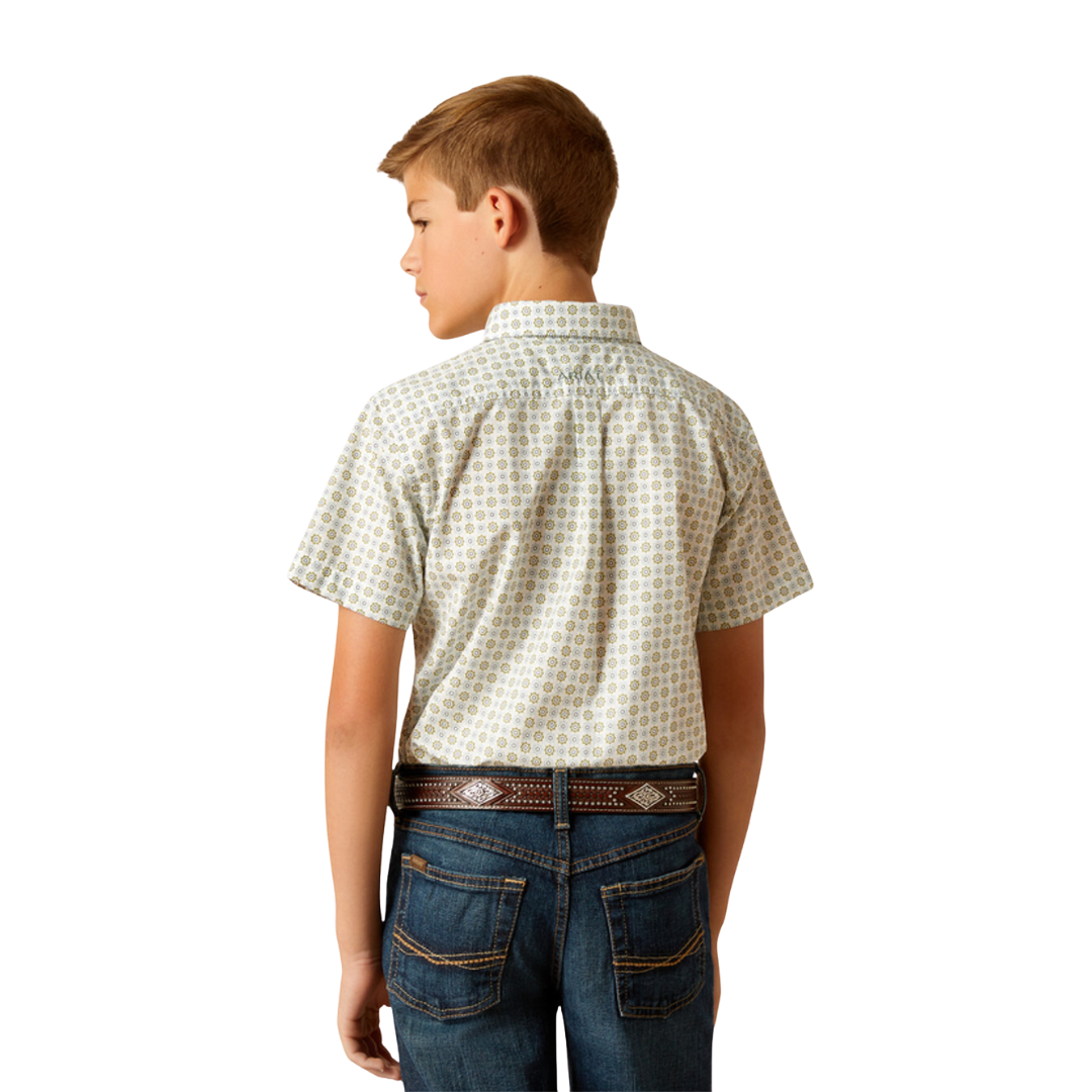 Ariat Youth Boy's Eduardo Classic Print Green Shirt