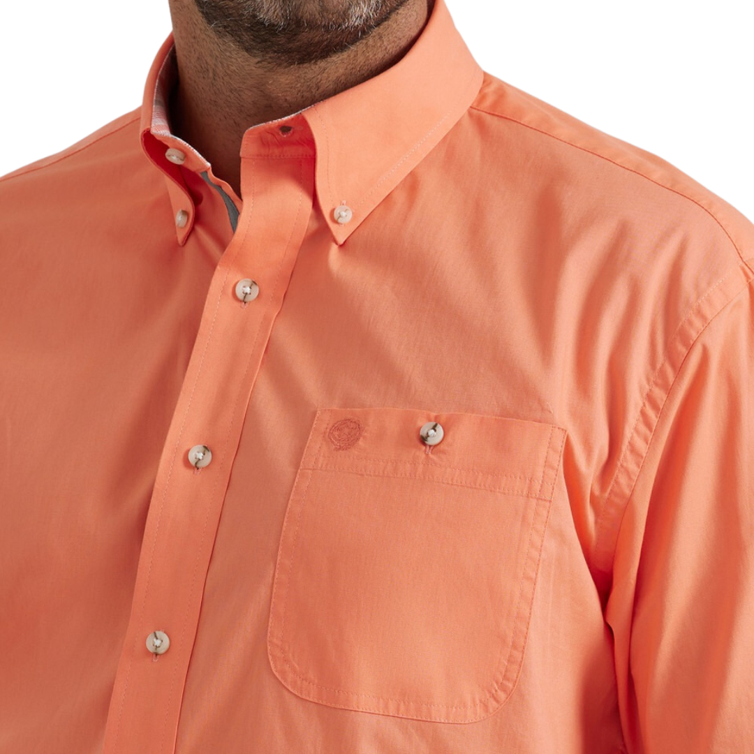 Wrangler Men's George Strait Orange Shirt