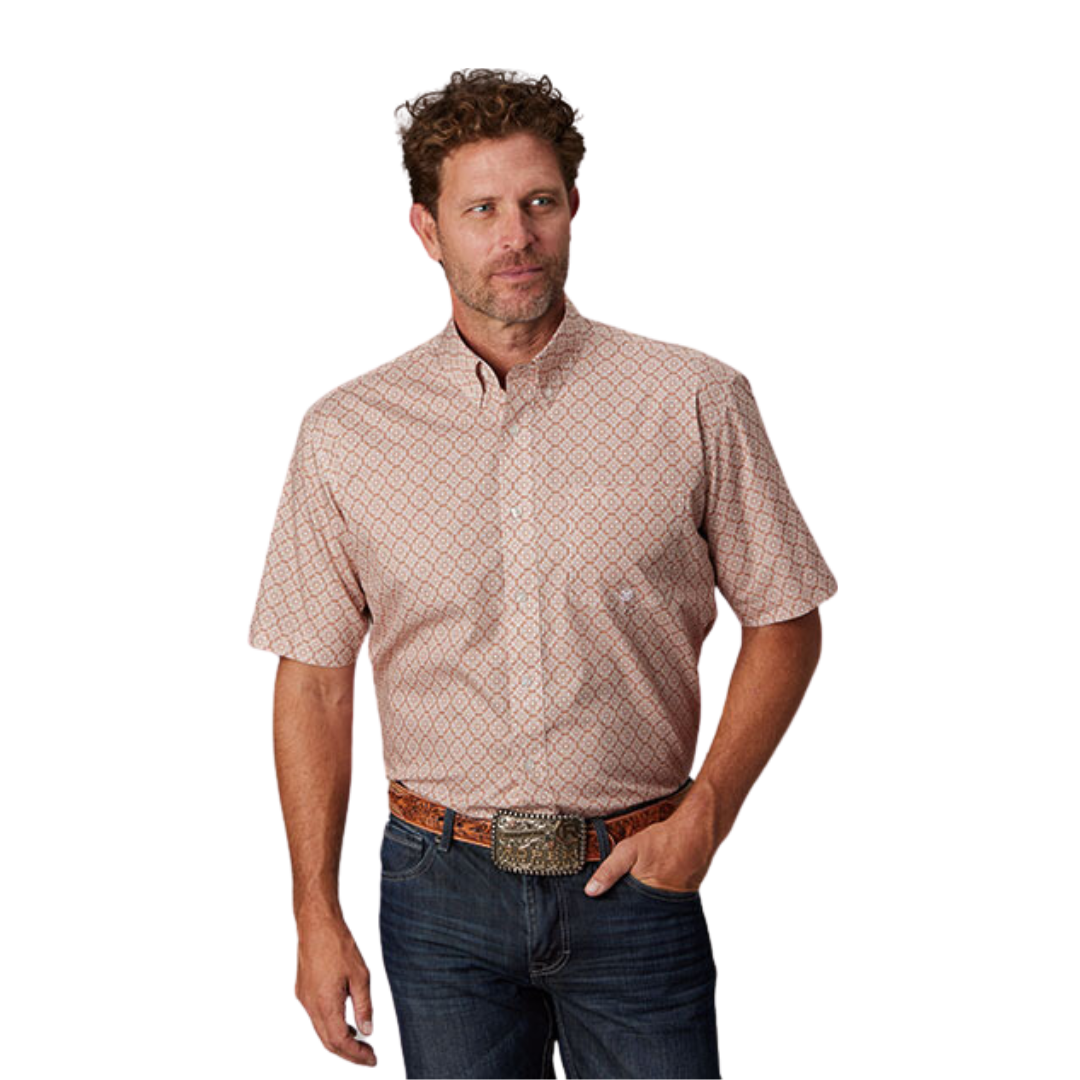 Roper Men's Clay Medallion Rust Shirt