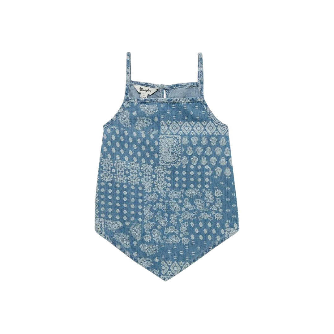 Wrangler Youth Girl's Trapeze Tank Blue Top