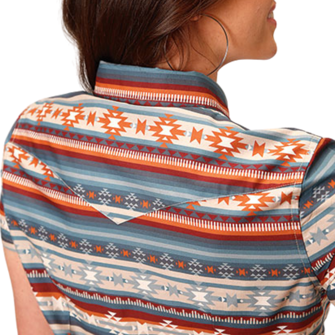 Roper Women's Sandstone Aztec Print Shirt