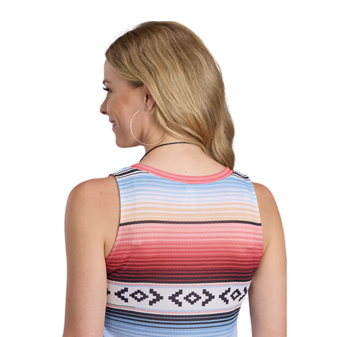 Roper Women's Multicolor Jersey V Neck Shirt