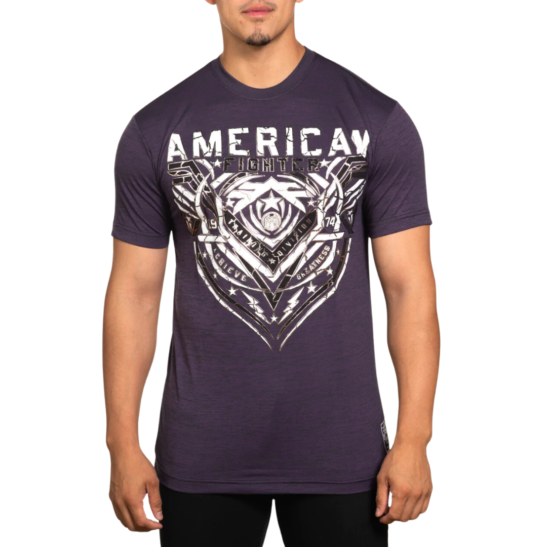American Fighter Men's Hancock Tee Purple Shirt