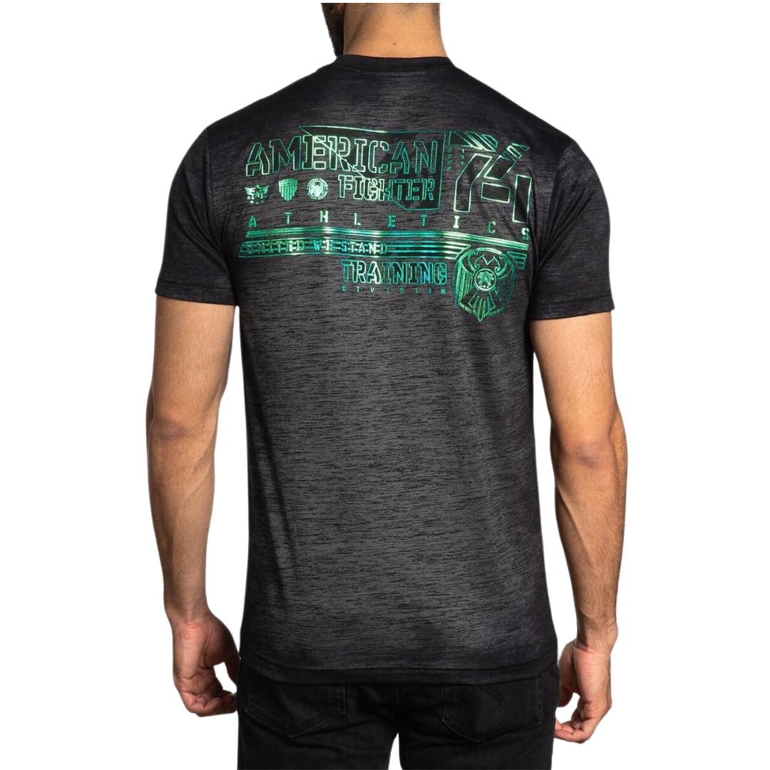 American Fighter Men's Gideon Crew Neck Black Tee Shirt
