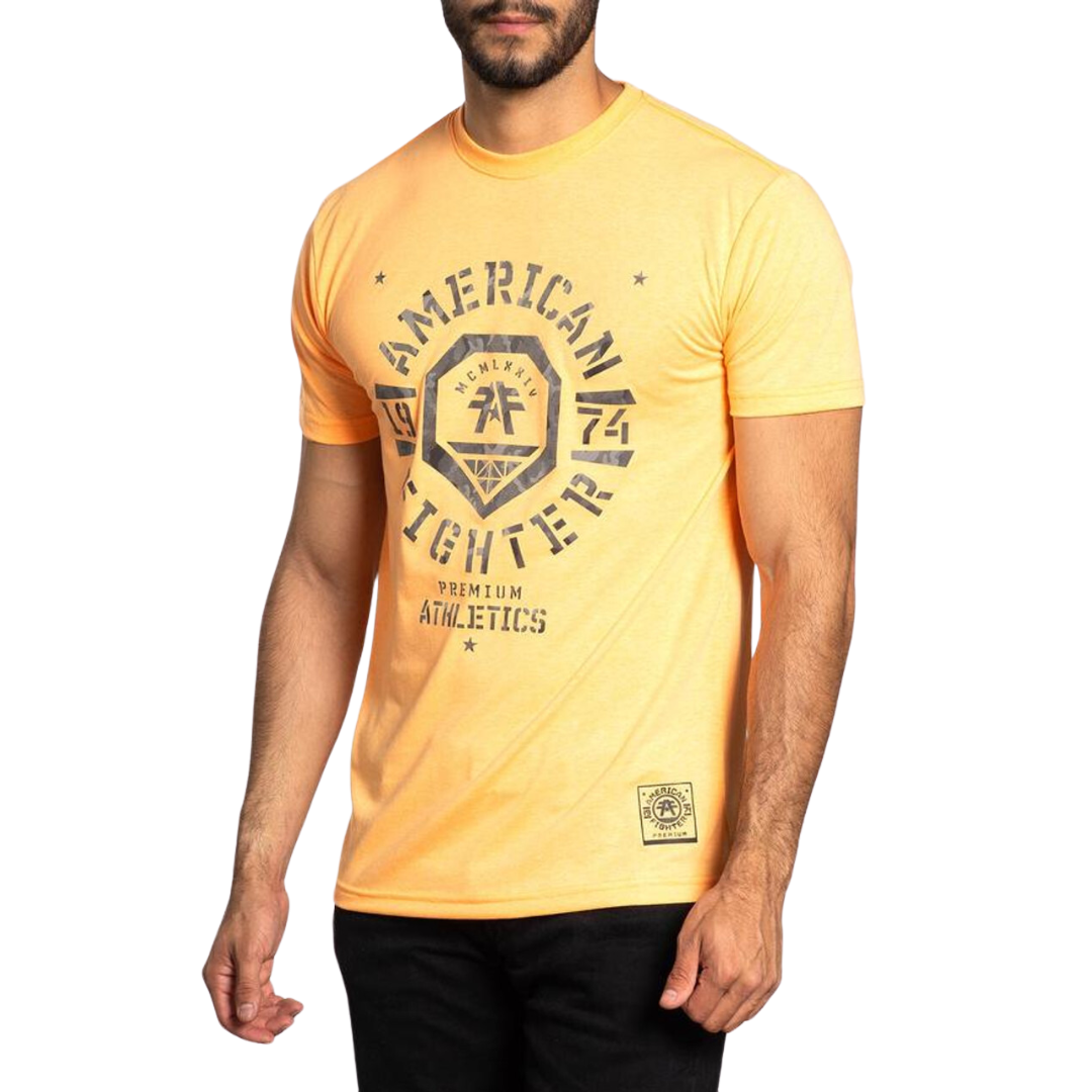 American Fighter Men's Weathers Yellow Shirt