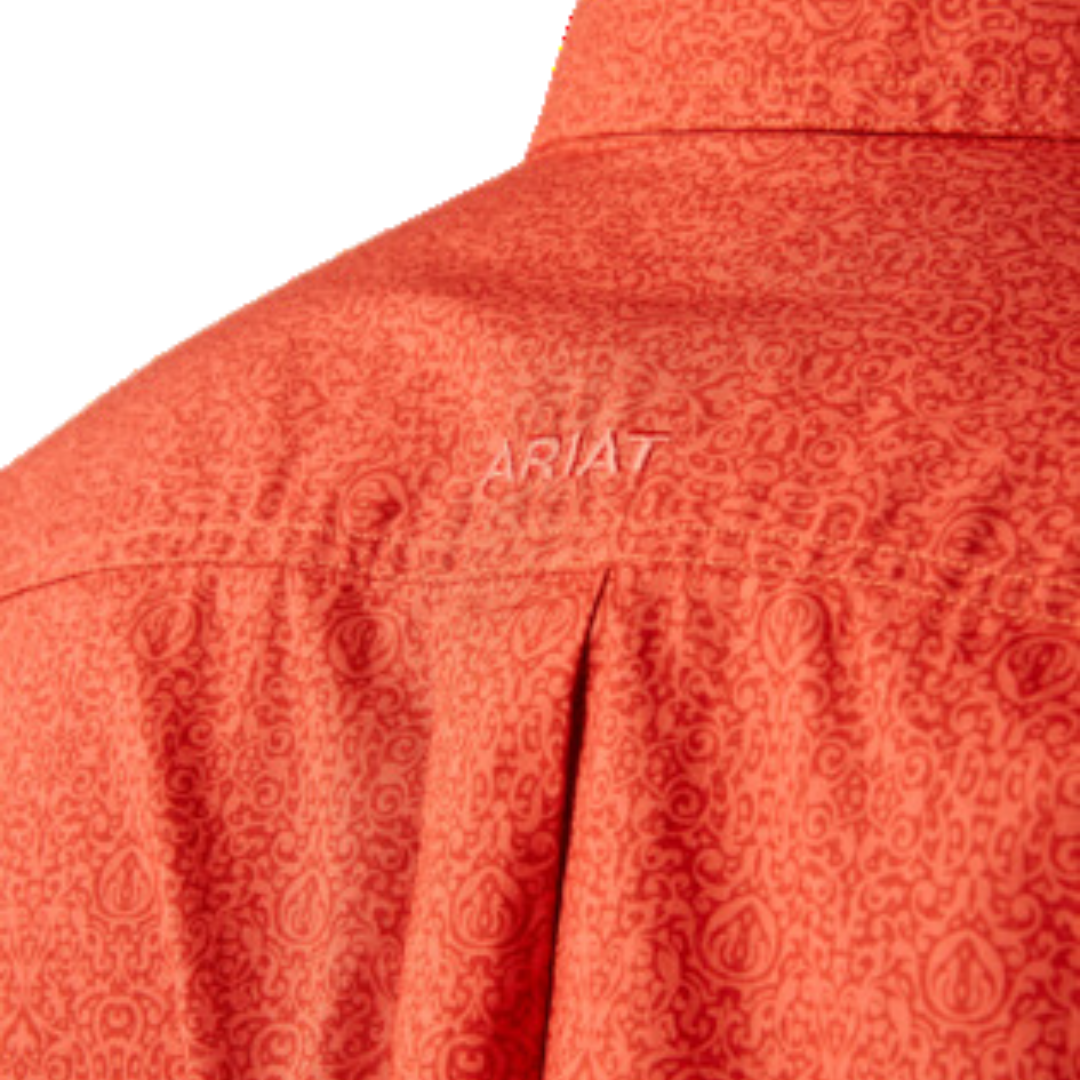 Ariat Men's Russell Classic Fit Button Down Red Shirt