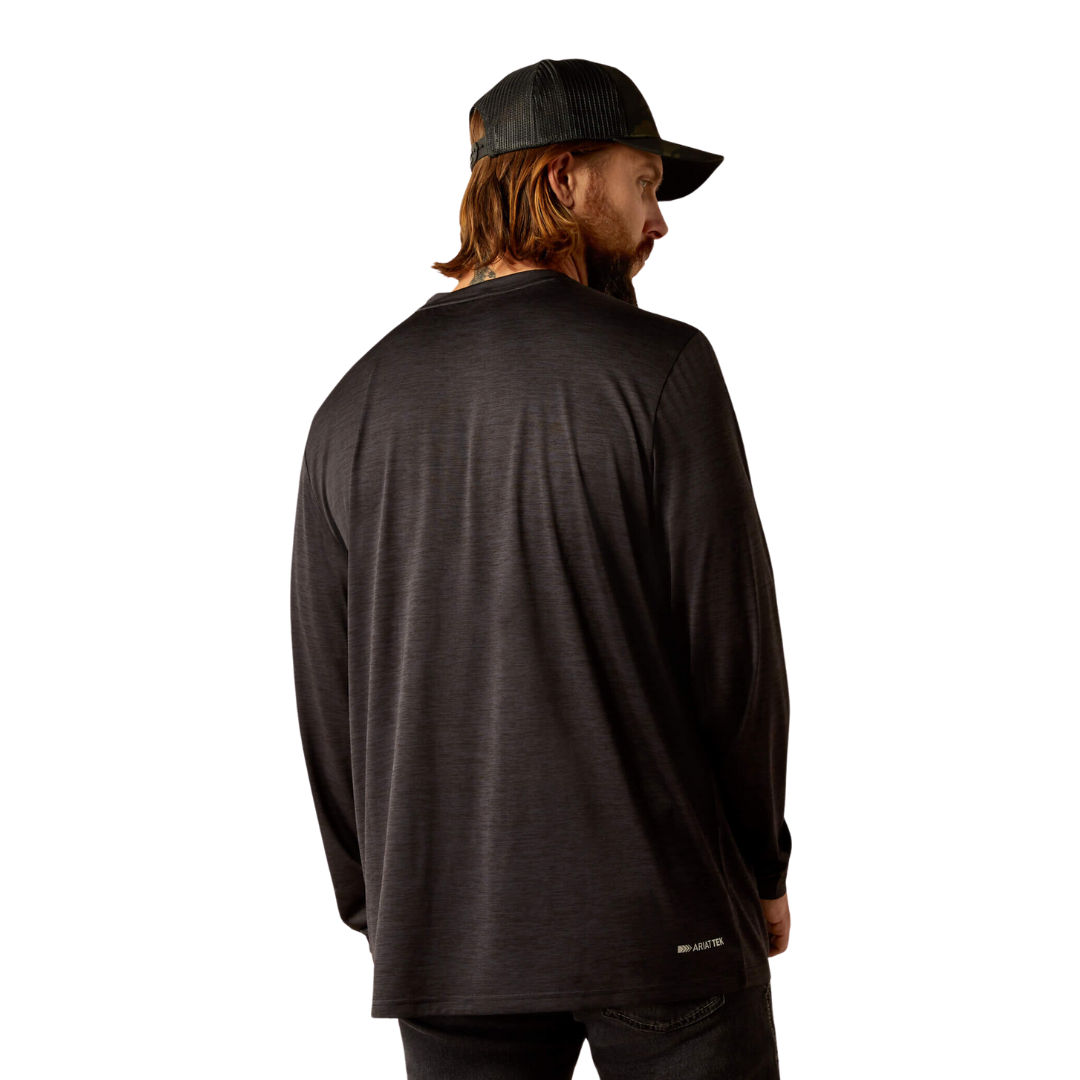 Ariat Men's Charger Logo Black Heather Tee Shirt