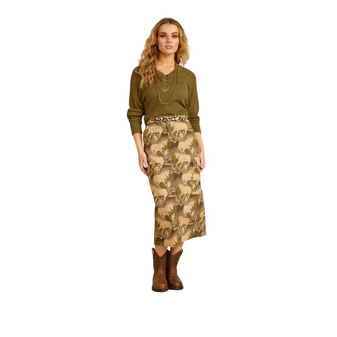 Ariat Women's Harper Burnt Olive Top