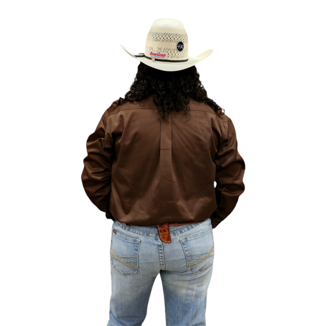 Ariat Men's Solid Chocolate Brown Shirt Exclusive