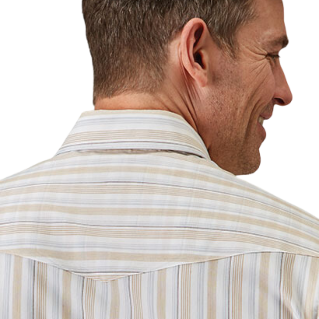Roper Men's Snap Stripe White Shirt